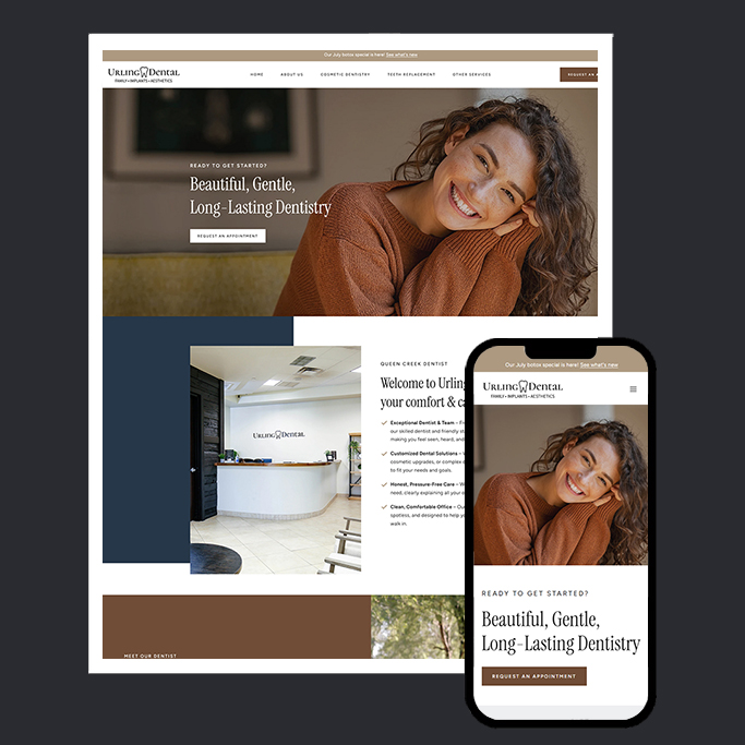 Dental website design gilbert az